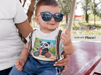 Infant Fine Jersey Tee "Panda Stroll"