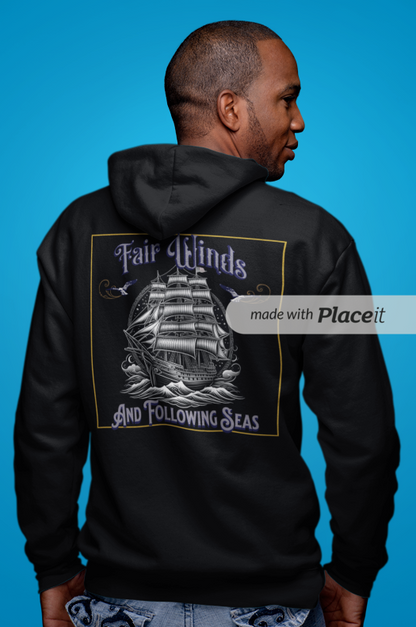 Fair Winds Graphic Hoodie for Navy Lovers - Phoenix Wear SATX