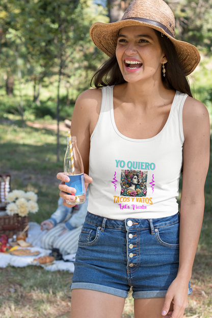Yo Quiero Tacos y Vatos Racerback Tank - Women's Fiesta Top