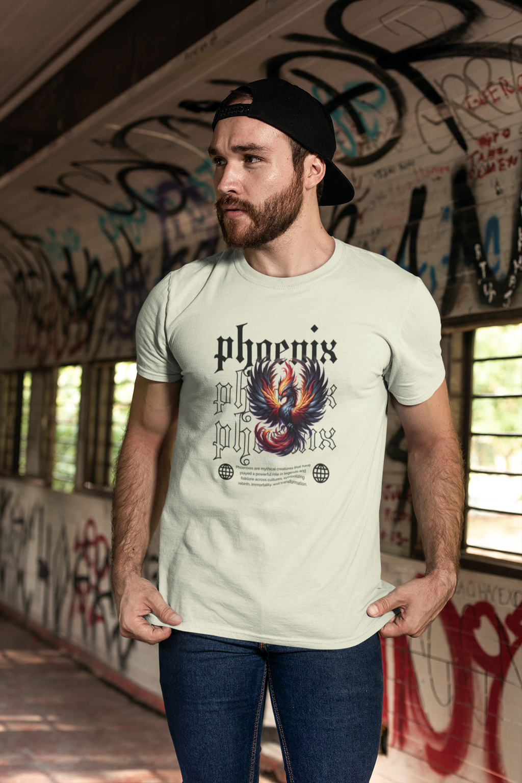 Phoenix Graphic Unisex Softstyle T-Shirt – Edgy, Stylish Apparel for Everyday Wear