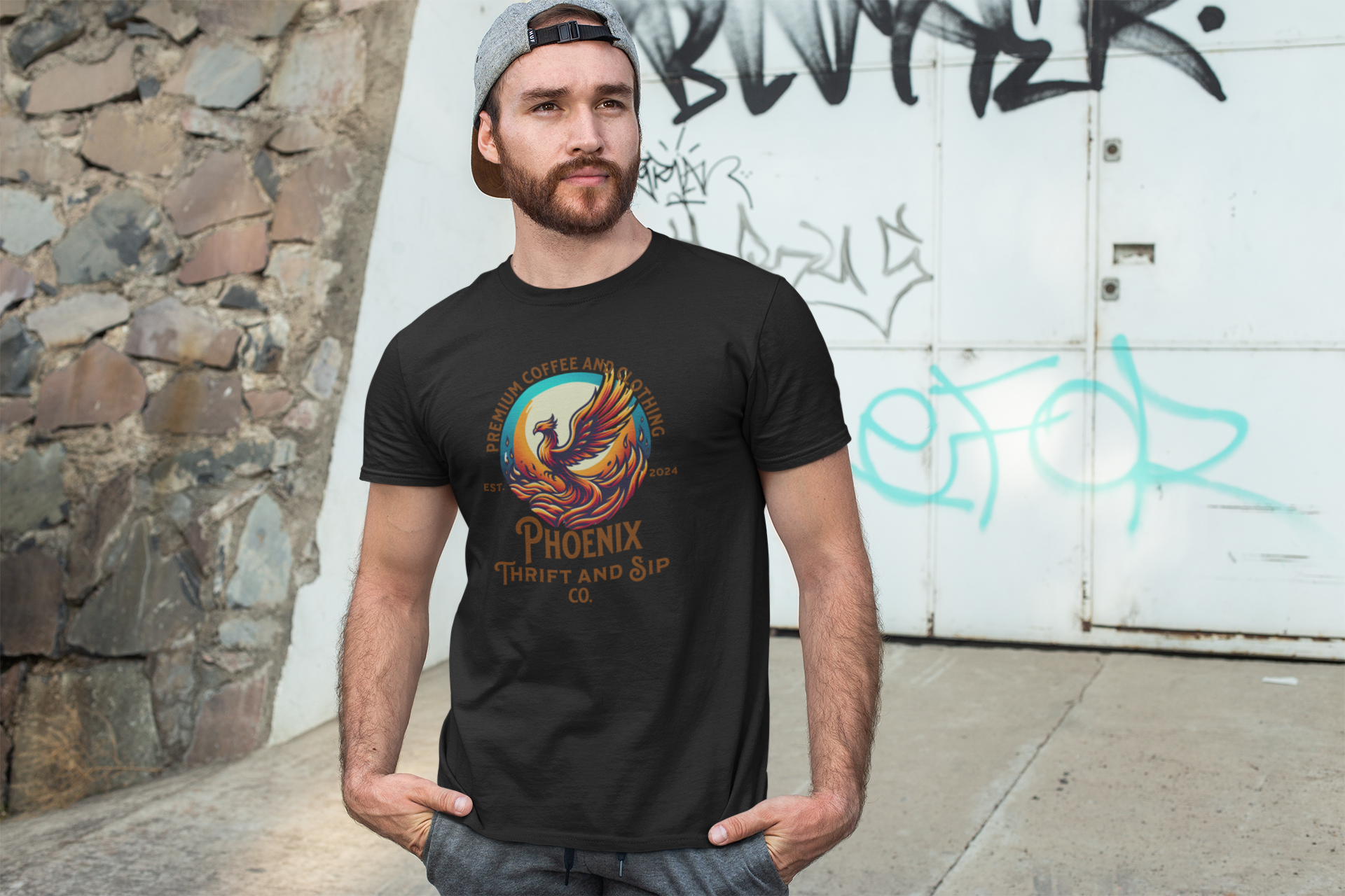 Phoenix Coffee & Thrift Unisex T-Shirt - Vibrant Graphic Tee for Coffee Lovers