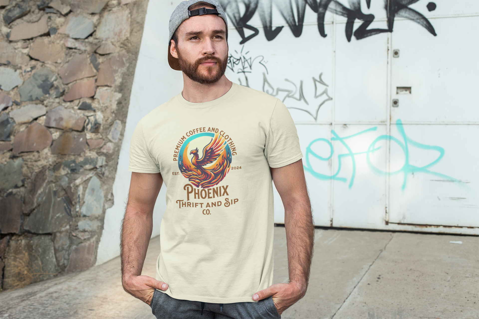 Phoenix Coffee & Thrift Unisex T-Shirt - Vibrant Graphic Tee for Coffee Lovers