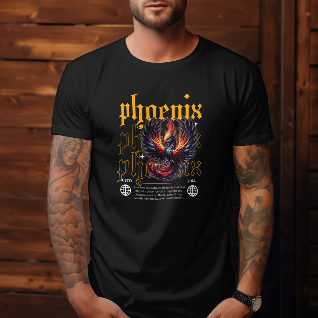 Phoenix Rising Unisex Softstyle T-Shirt - Bold Graphic Tee for Empowerment and Transformation