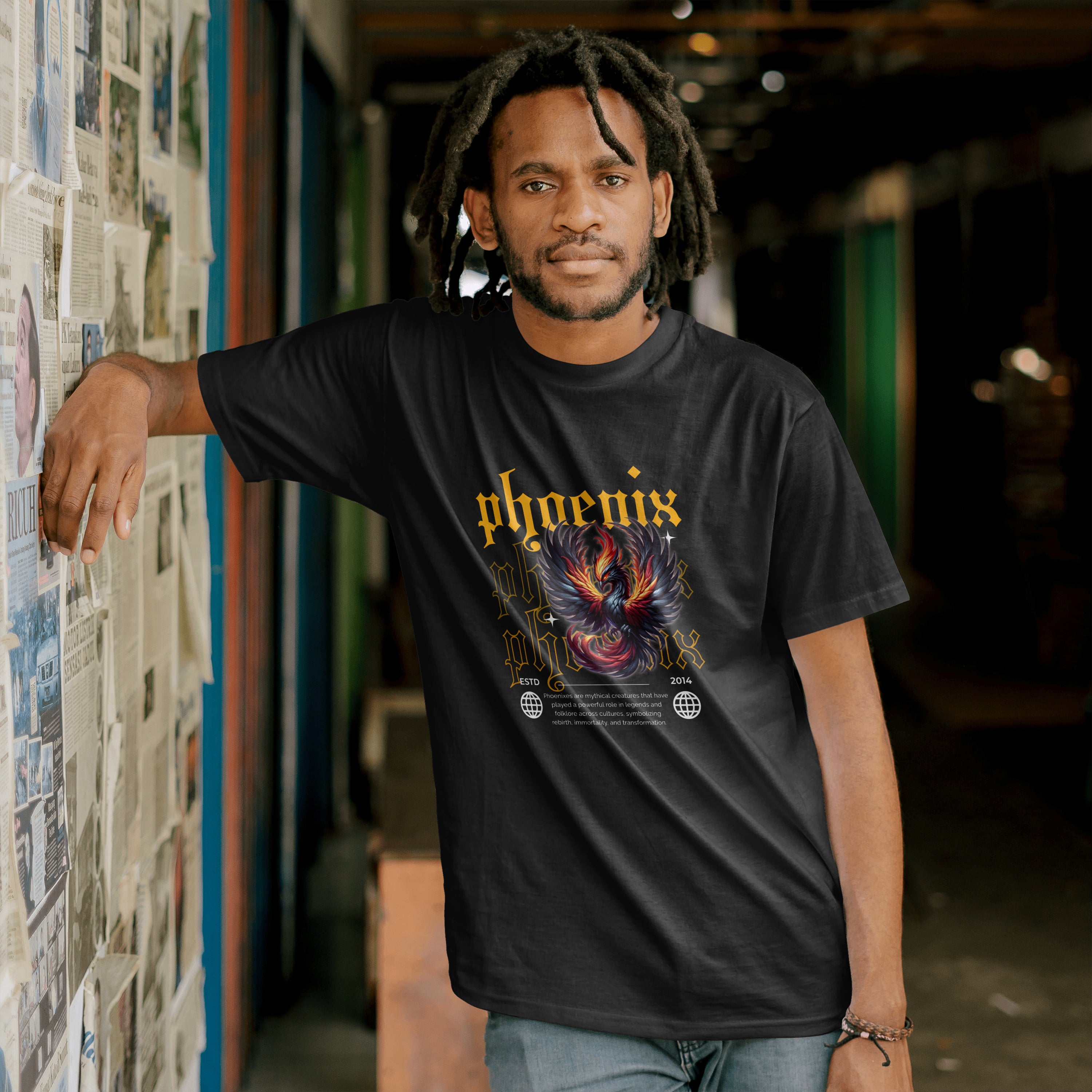 Phoenix Rising Unisex Softstyle T-Shirt - Bold Graphic Tee for Empowerment and Transformation