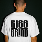 Rise and Grind Cotton T-Shirt — Motivational Graphic Tee for Hustle Mindset