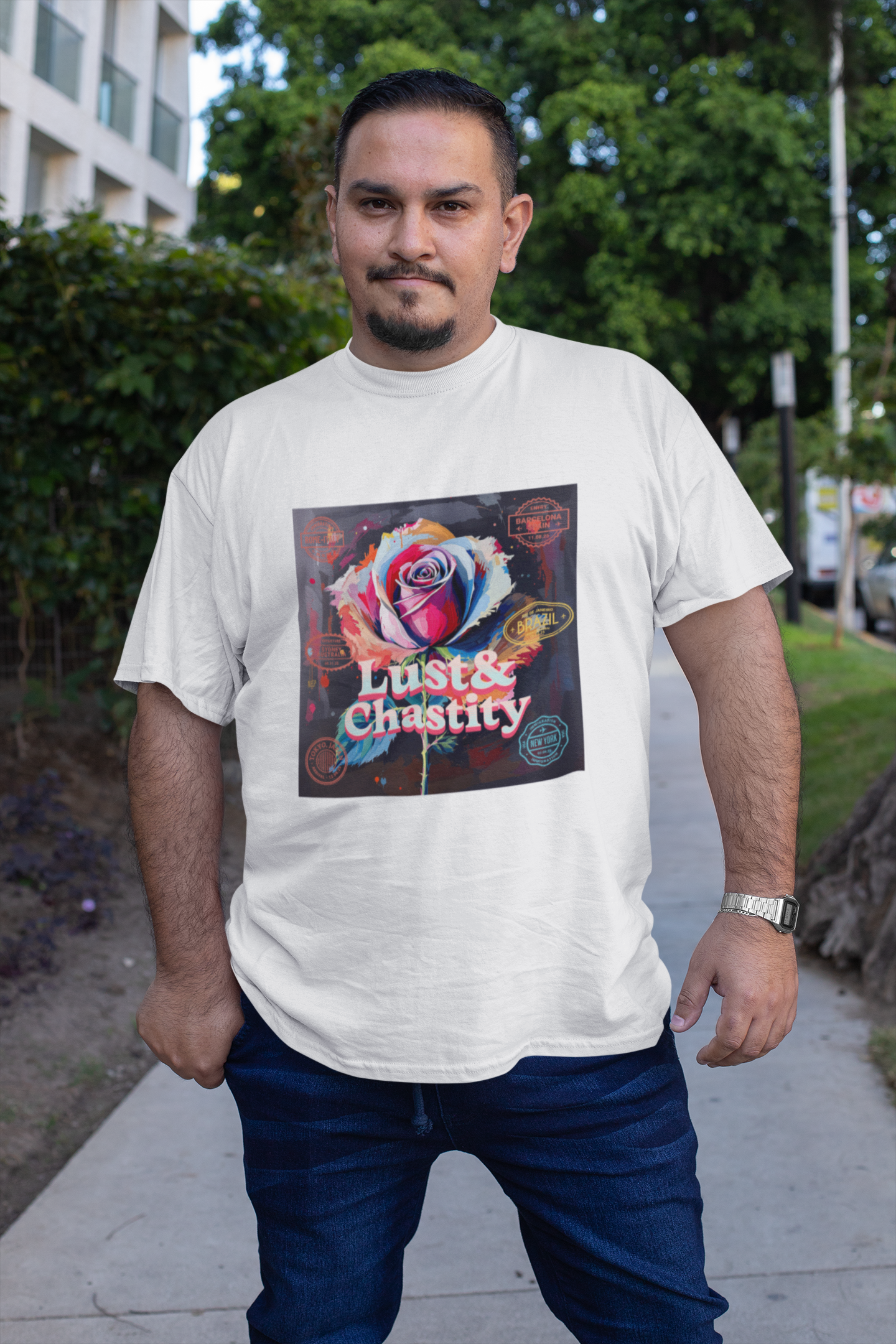 Lust & Chastity Rose Graphic Tee — 7 Deadly Sins Collection