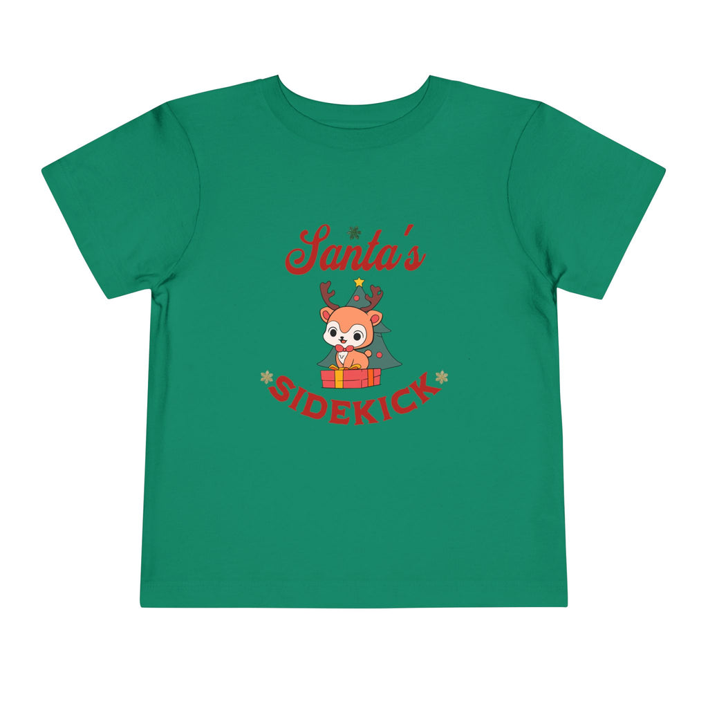 Santa's Sidekick Toddler Tee – Cute Reindeer Holiday Shirt for Kids