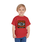 Toddler Tee — “Funday Riders” Motorcycle Helmet Graphic
