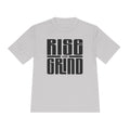 Rise and Grind Moisture-Wicking Tee — Motivational Fitness Shirt