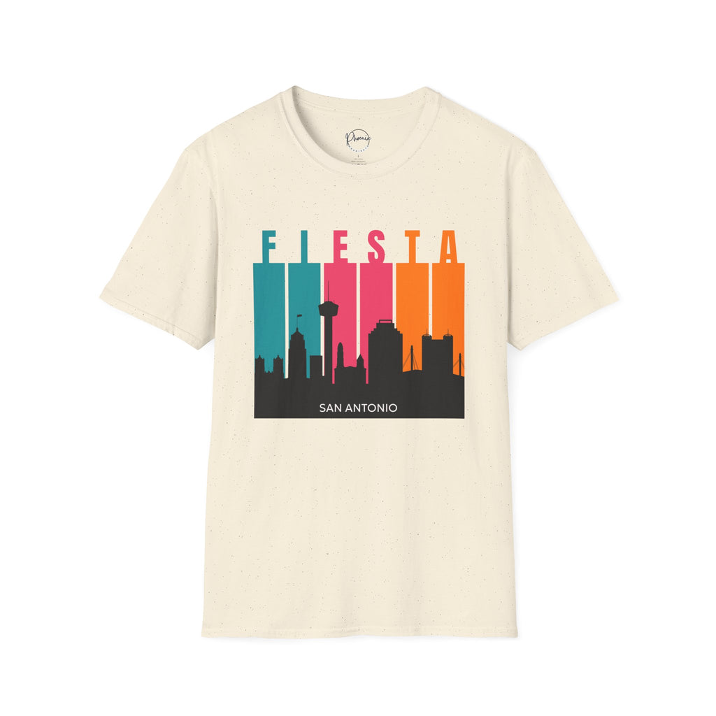 Fiesta San Antonio Skyline T-Shirt — Retro Color Block City Tee