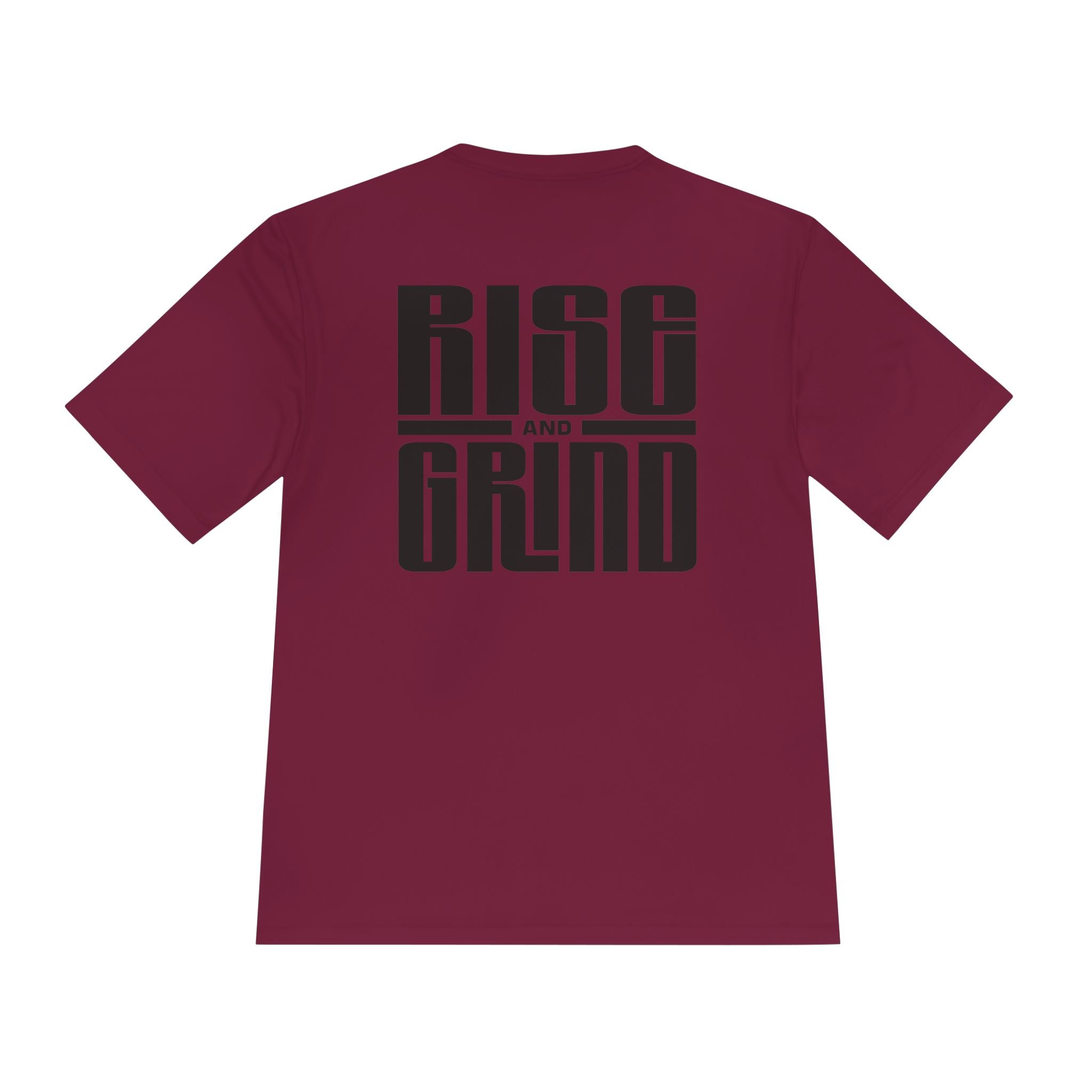 Rise and Grind Moisture-Wicking Tee — Motivational Workout T-Shirt