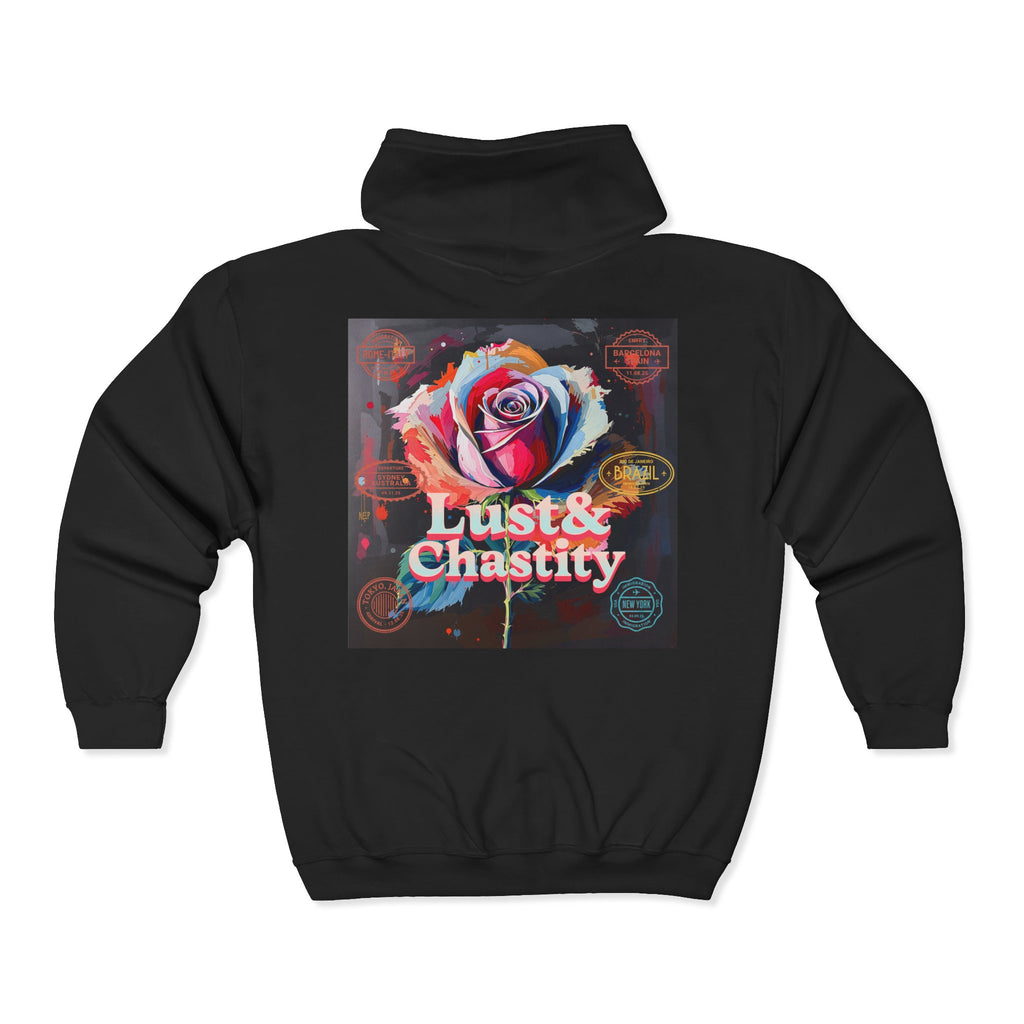 Lust & Chastity Rose Full Zip Hoodie — 7 Deadly Sins Limited Collection