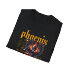 Phoenix Rising Unisex Softstyle T-Shirt - Bold Graphic Tee for Empowerment and Transformation