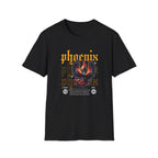 Phoenix Rising Unisex Softstyle T-Shirt - Bold Graphic Tee for Empowerment and Transformation