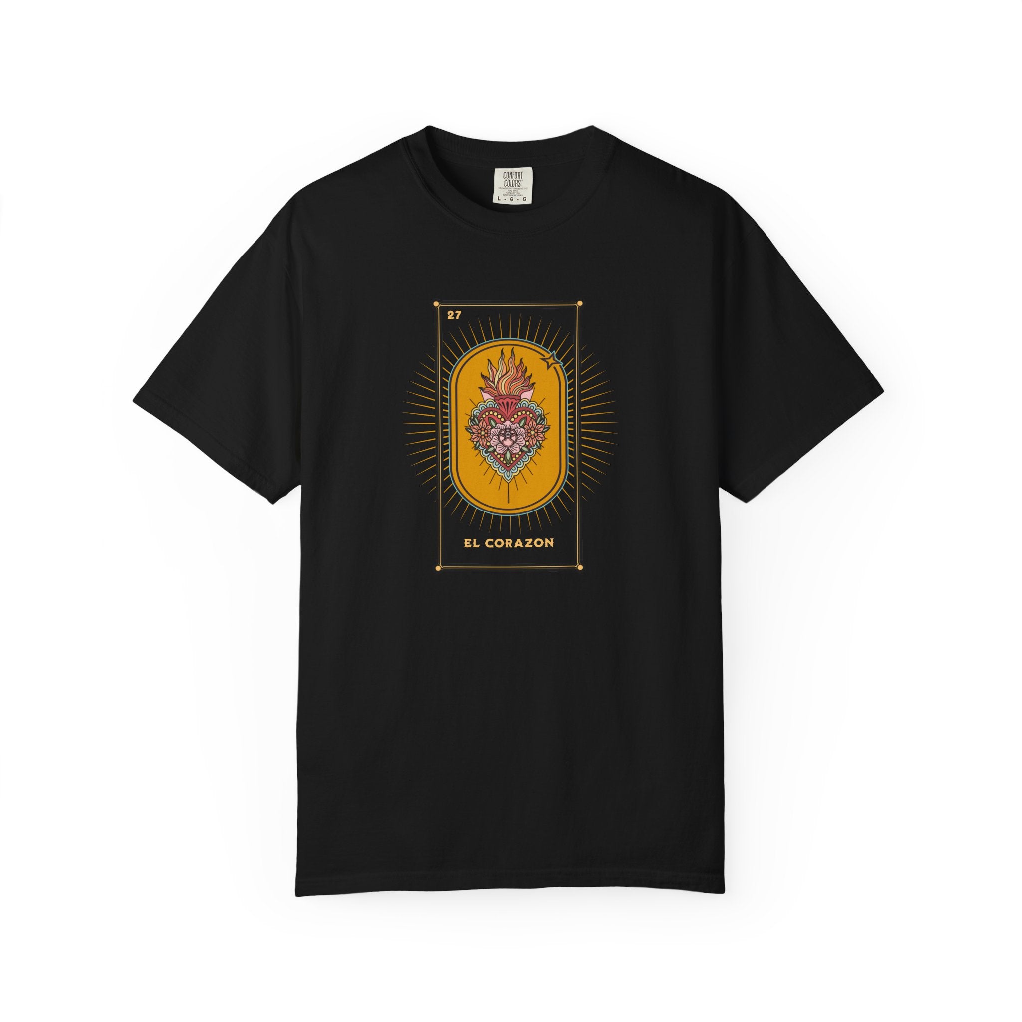 Sacred Heart Graphic T-Shirt — "El Corazón" Spiritual Tattoo Art