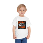Toddler Tee — “Funday Riders” Motorcycle Helmet Graphic