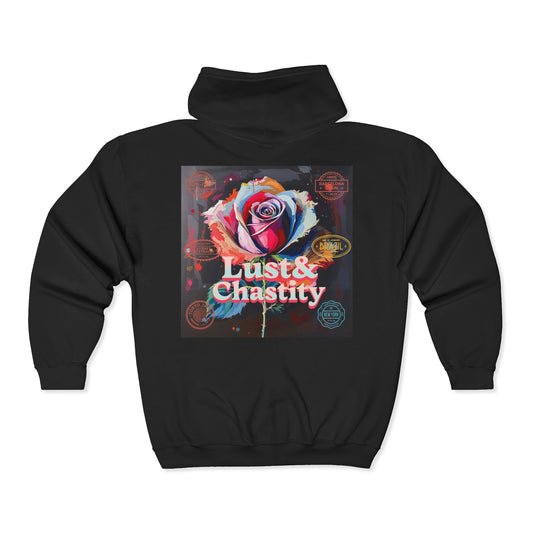 Lust & Chastity Rose Full Zip Hoodie — 7 Deadly Sins Limited Collection