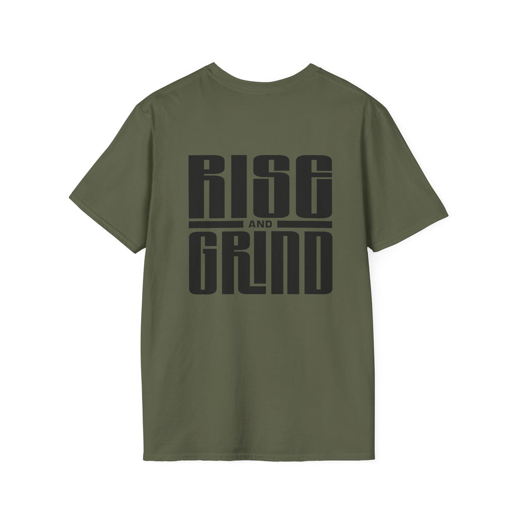 Rise and Grind Cotton T-Shirt — Motivational Graphic Tee for Hustle Mindset