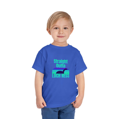 Toddler Short Sleeve Tee | Straight Outta Loch Ness Design | Fun Graphic Tee for Kids
