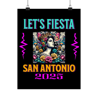 Vibrant Fiesta Vertical Poster - San Antonio 2025