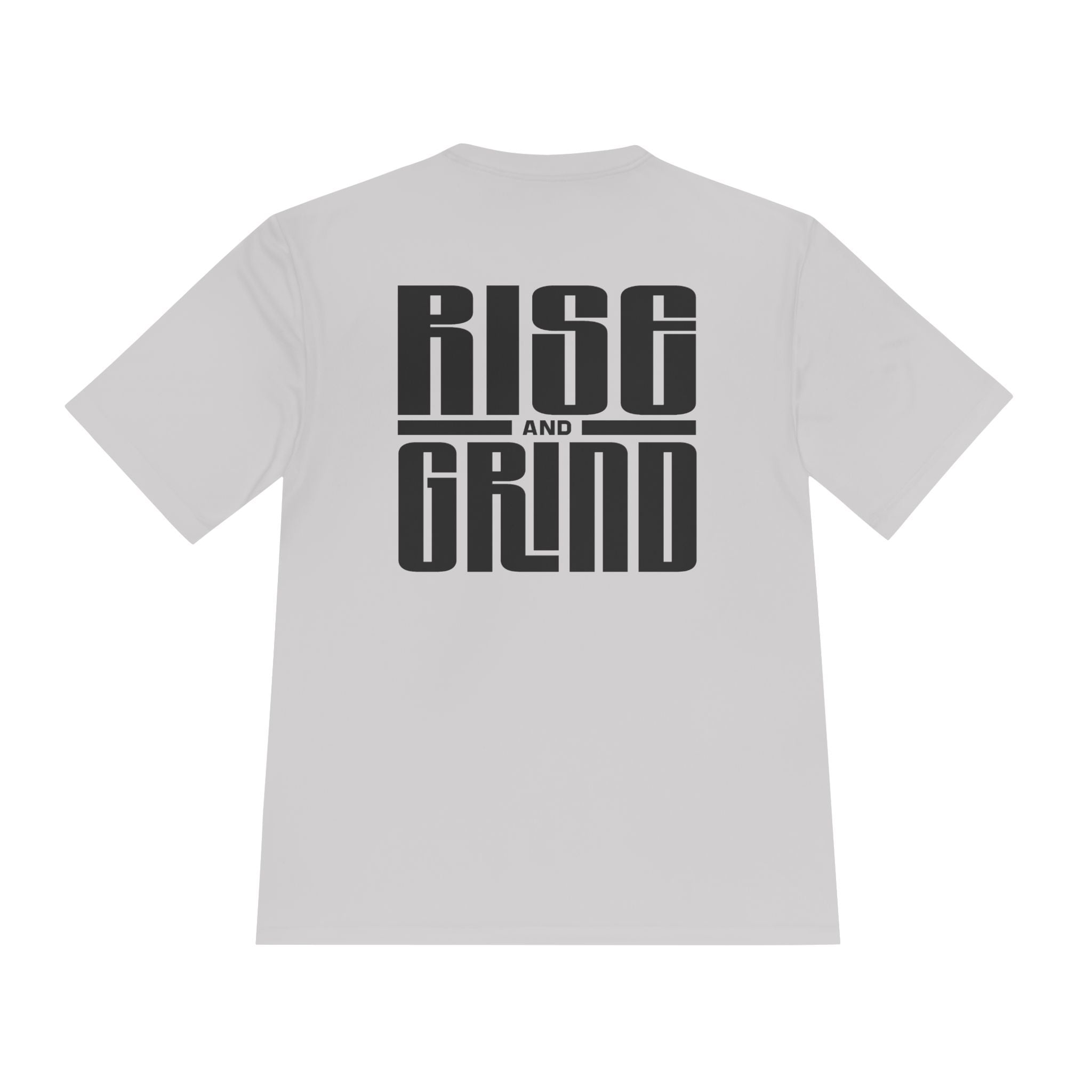Rise and Grind Moisture-Wicking Tee — Motivational Workout T-Shirt