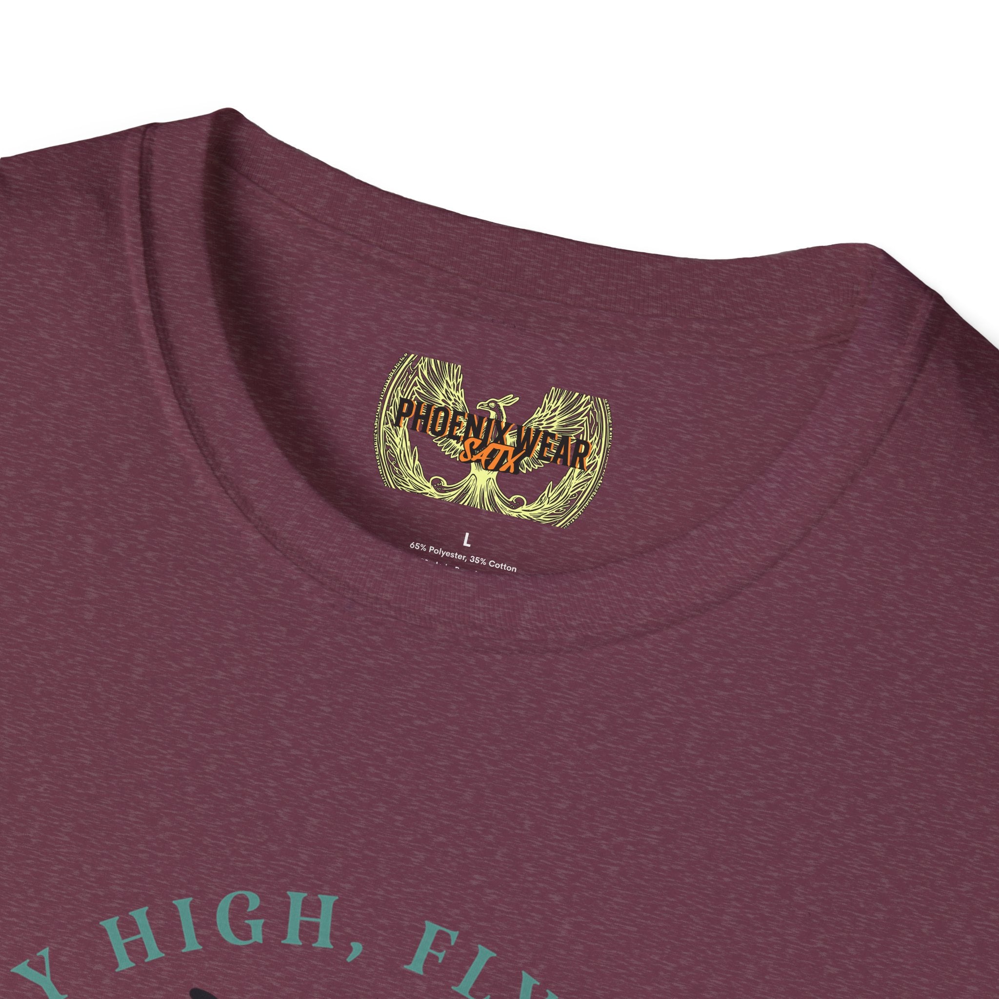 Dragon Graphic T-Shirt - 'Fly High, Fly Free' Unisex Softstyle Tee