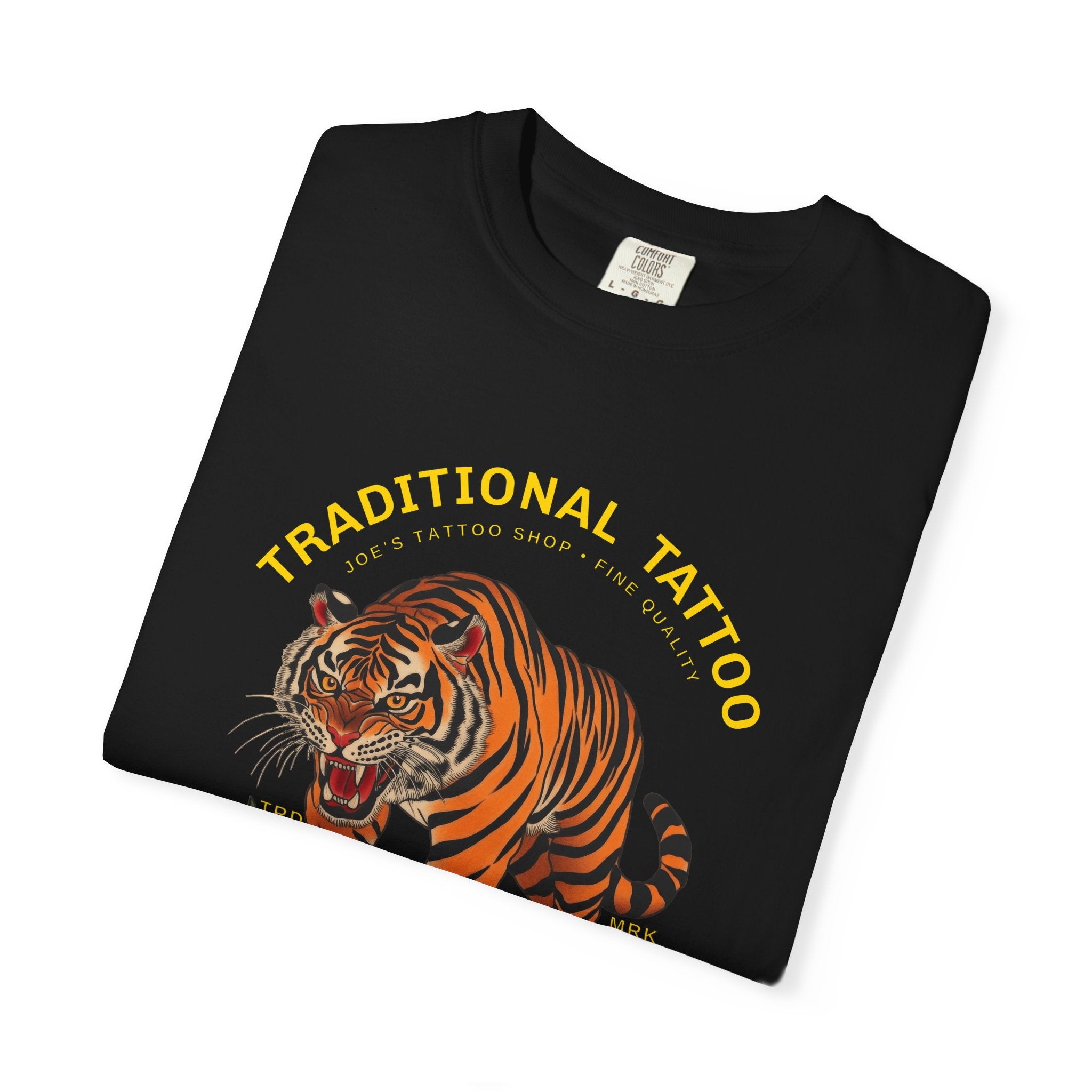 Tiger Traditional Tattoo T-Shirt — "Majestic" Graphic Tee