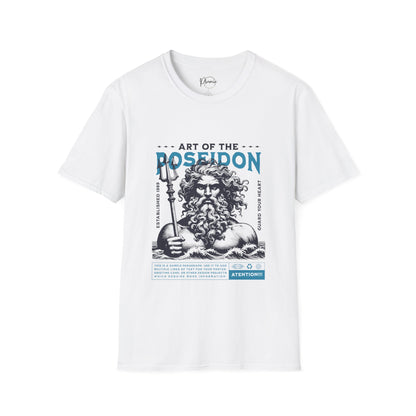 Mythical Poseidon Unisex T-Shirt, Nautical Art Tee, Gift for Sea Lovers, Greek Mythology Shirt, Beachwear, Summer Fashion
