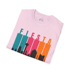 Fiesta San Antonio Skyline T-Shirt — Retro Color Block City Tee