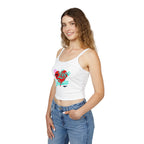 Fiesta Love Crop Tank — "Love to Fiesta" Women's Spaghetti Strap Tank