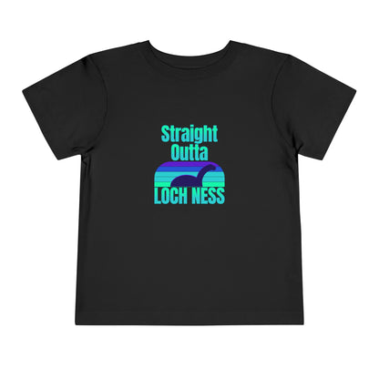 Toddler Short Sleeve Tee | Straight Outta Loch Ness Design | Fun Graphic Tee for Kids