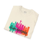 San Antonio Skyline Paint Drip Light T-Shirt