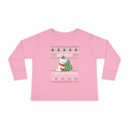 Toddler Long Sleeve Tee — Merry Christmas Snowman & Tree Holiday Shirt for Kids