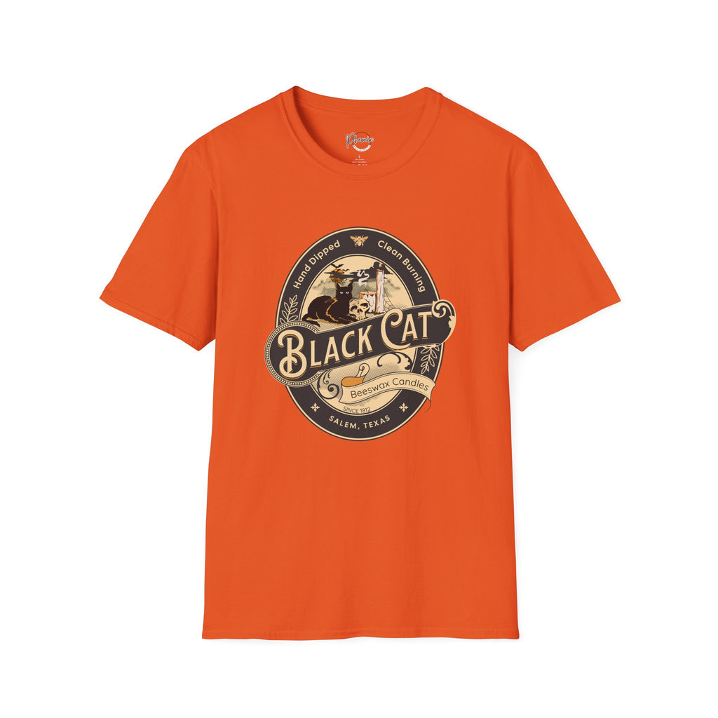 Black Cat Unisex Vintage Halloween Tee