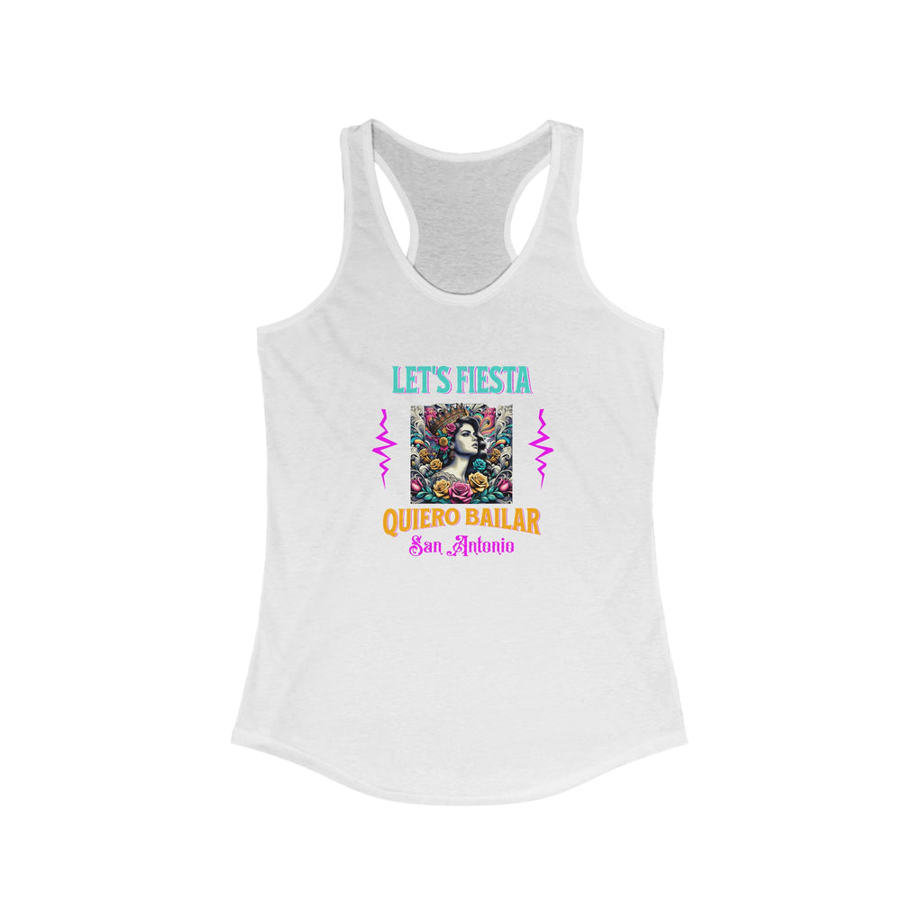 Fiesta Bombshell Racerback Tank Top - Celebrate San Antonio with Style