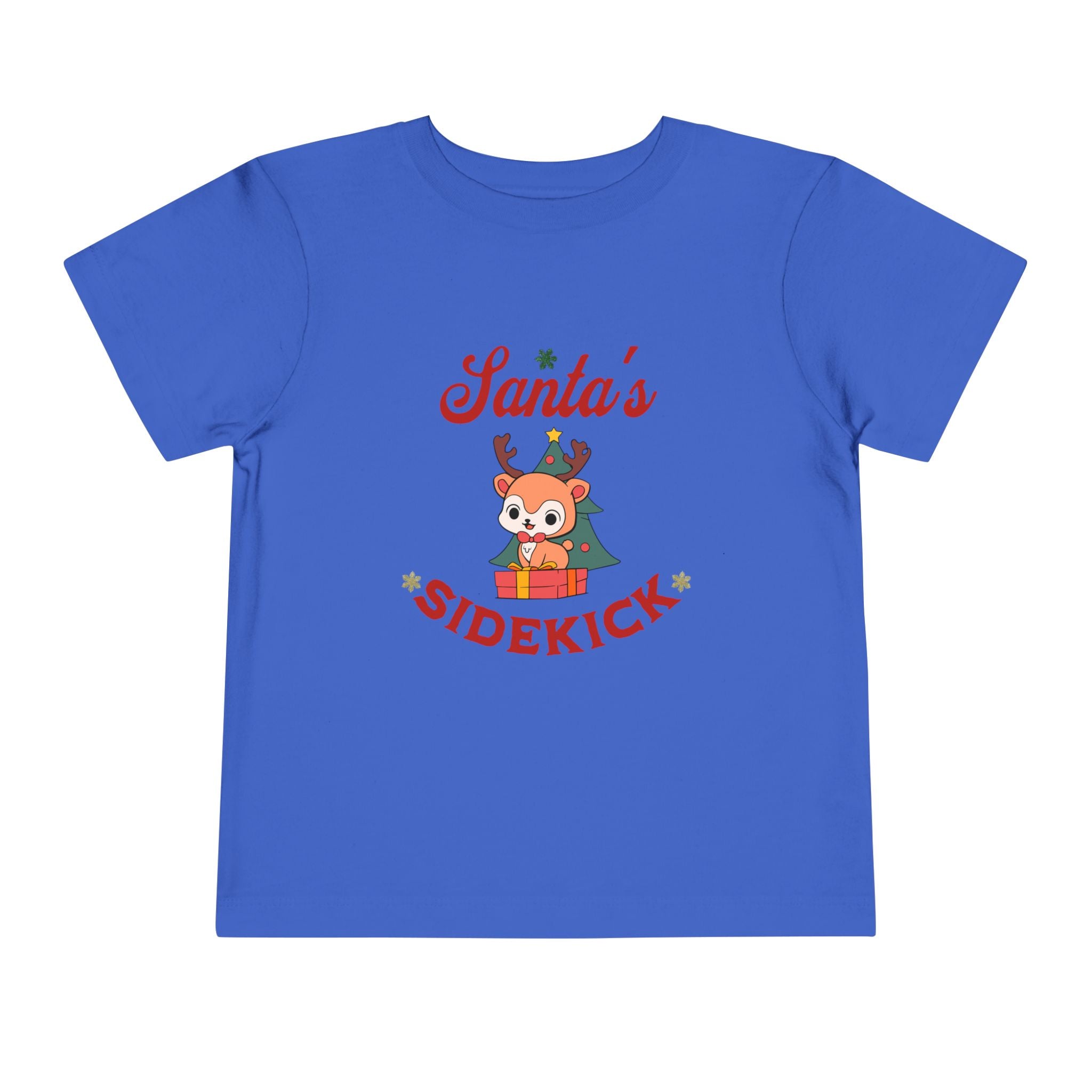 Santa's Sidekick Toddler Tee – Cute Reindeer Holiday Shirt for Kids