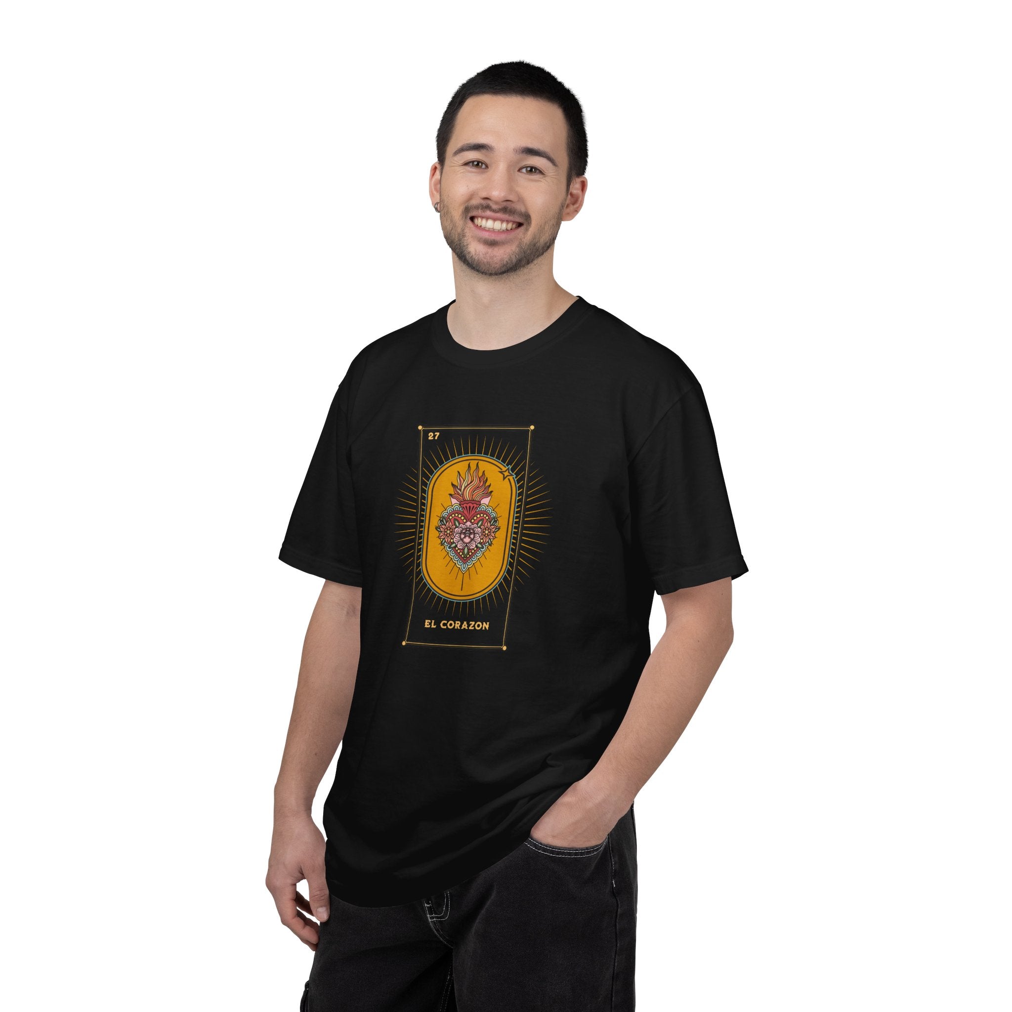 Sacred Heart Graphic T-Shirt — "El Corazón" Spiritual Tattoo Art