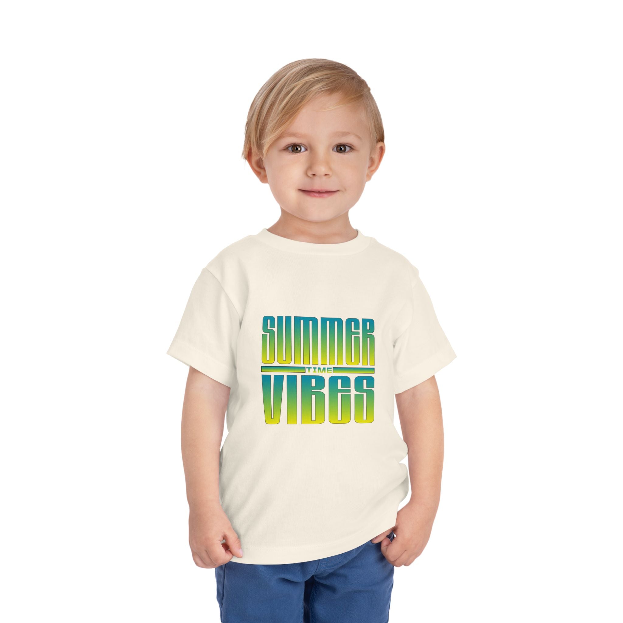 Toddler Tee - "Summer Vibes" Retro Gradient Kids T-Shirt