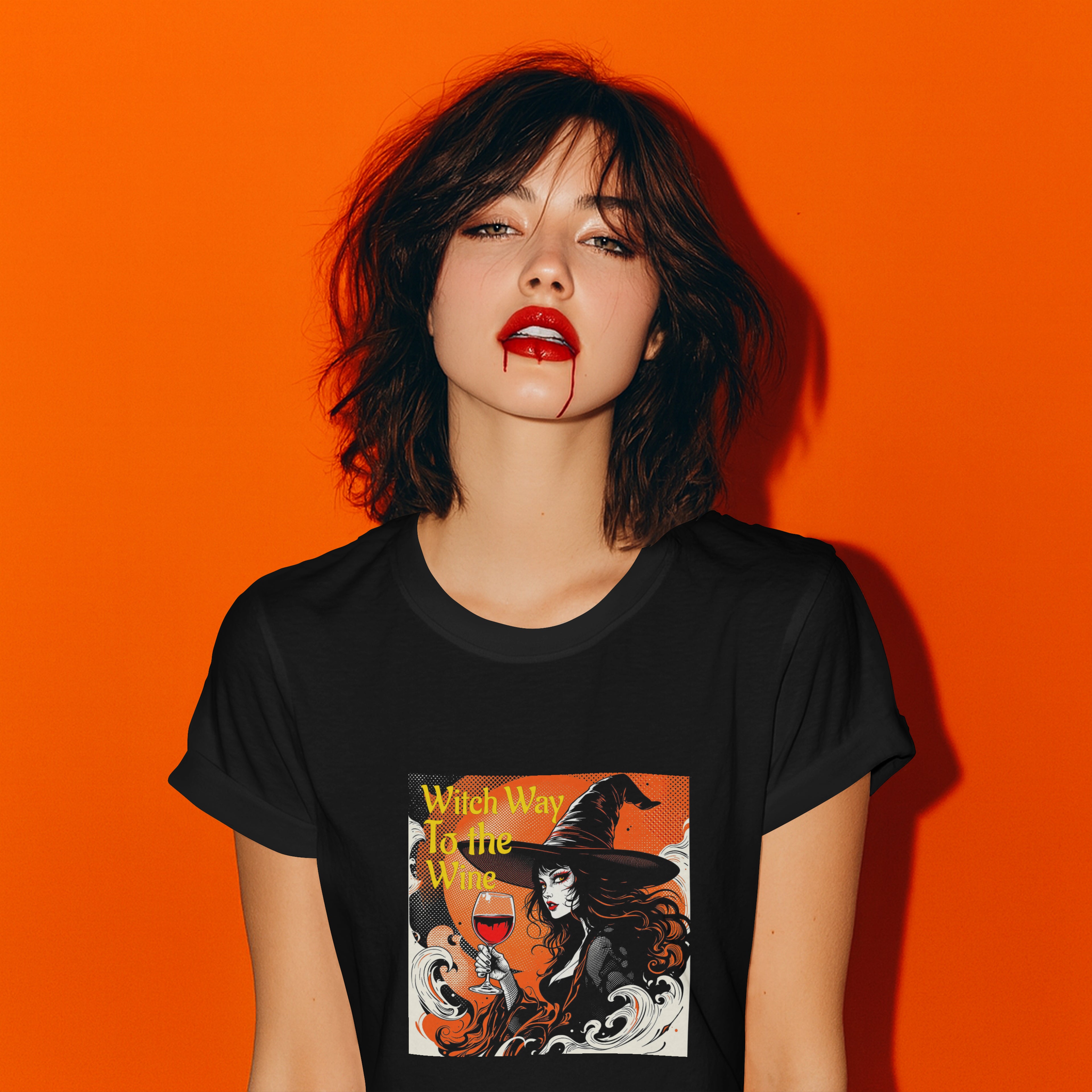 Witch Way to the Wine Halloween Unisex Softstyle T-Shirt