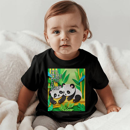 Baby Tee Shirt - "Little Napping Panda's"